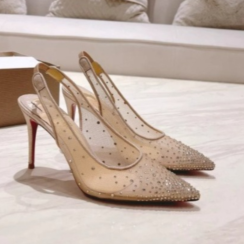 Casual Sandal Leather - Sandálias Femininas de Salto Alto Stiletto
