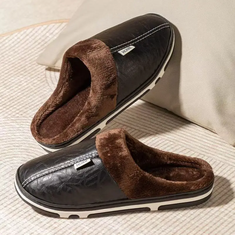 Flip Flop Leather Men - Chinelos de Inverno Masculinos Tamanho Grande,
