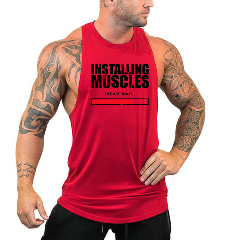 Tank Top Muscle - Instalação de músculos por favor espere