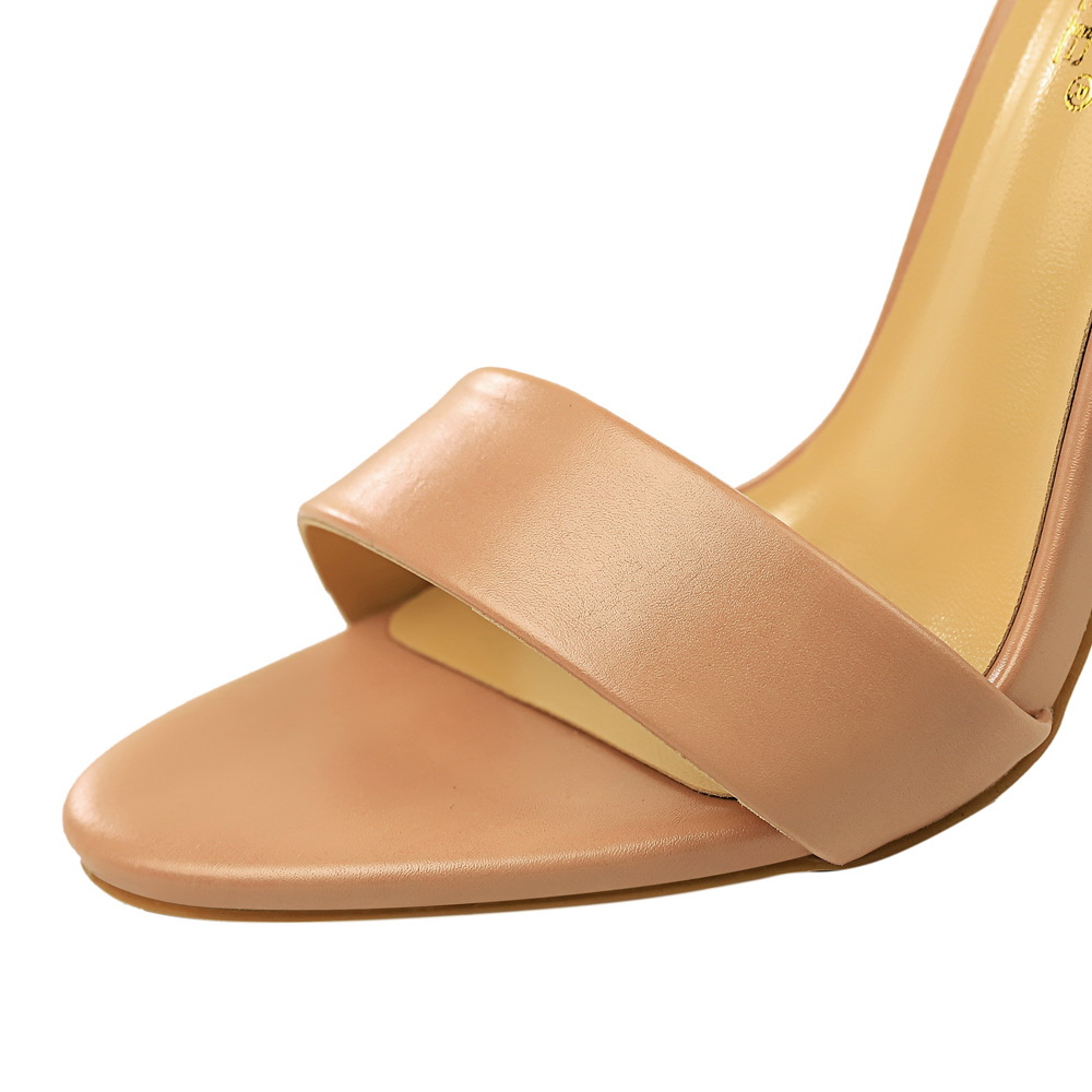 Mulheres preto-branco conciso  - Casual Sandal Leather avaliação e preço