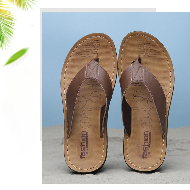 Chinelos de Couro Masculinos 2 - Flip Flop Leather Men avaliação e preço