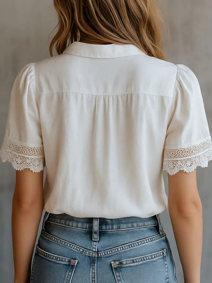 Camisas Elegantes Femininas Ca - Linen Shirt Breathable avaliação e preço