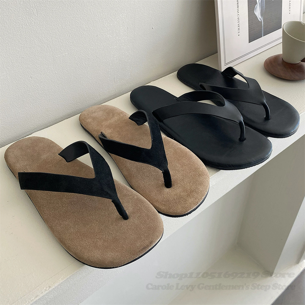 Chinelos de Couro Suede Estilo - Flip Flop Leather Men avaliação e preço