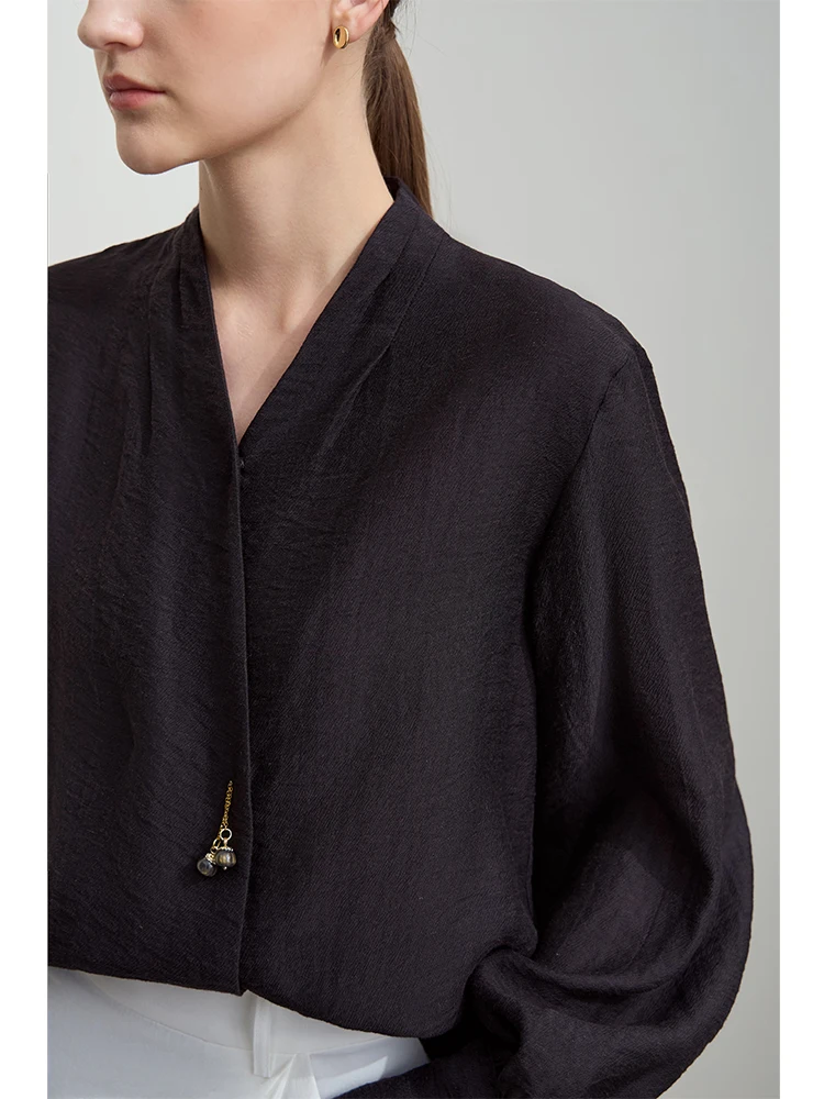 Camisa Minimalista de Chiffon  - Linen Shirt Breathable avaliação e preço