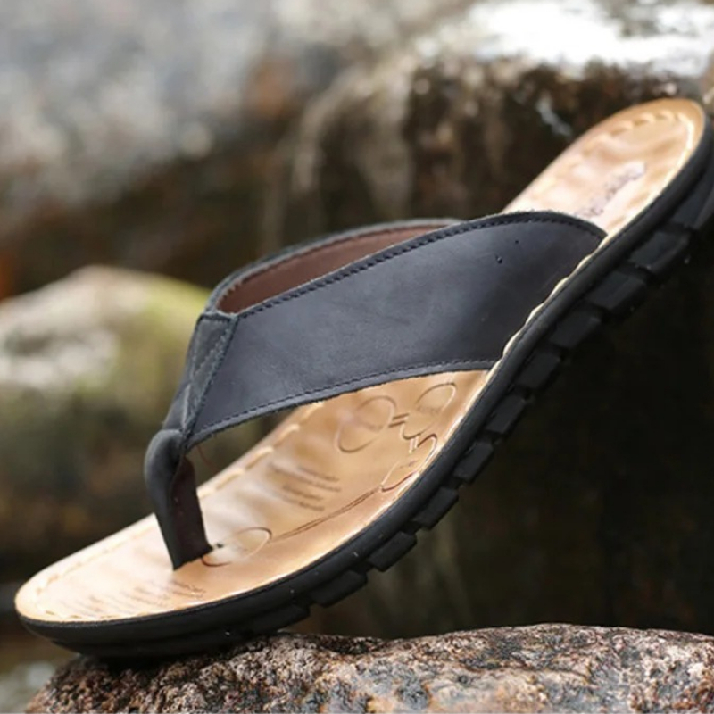 Roma retro homem chinelo cor s - Flip Flop Leather Men avaliação e preço